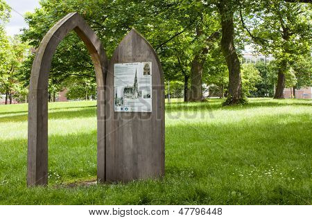 Information board of holy trinity church.