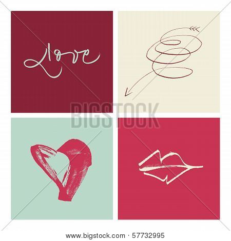 Hand-written Love illustration