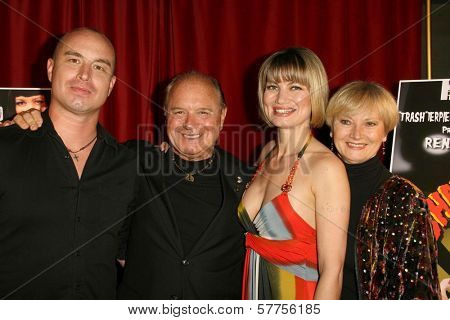 Todd Riffel and Dr. Eddie Riffel with Rena Riffel and Connie Riffel  at the Los Angeles Premiere of 'Trasharella'. Lions Gate Screening Room, Santa Monica, CA. 05-09-09