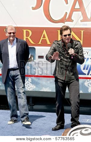 Robert Zemeckis and Jim Carrey at the 'Disney's A Christmas Carol' Train Tour Kick Off. Union Station, Los Angeles, CA. 05-21-09
