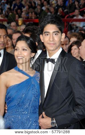 Freida Pinto and Dev Patel  at the 81st Annual Academy Awards. Kodak Theatre, Hollywood, CA. 02-22-09