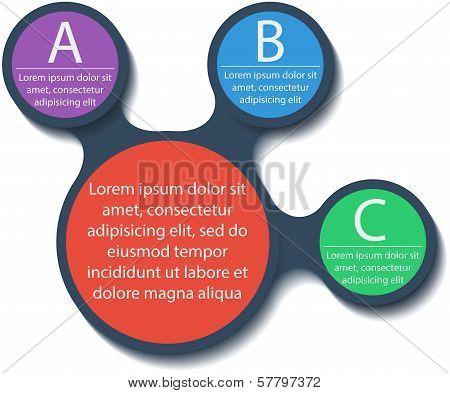 Metaball infographic elements in flat design. Vector.