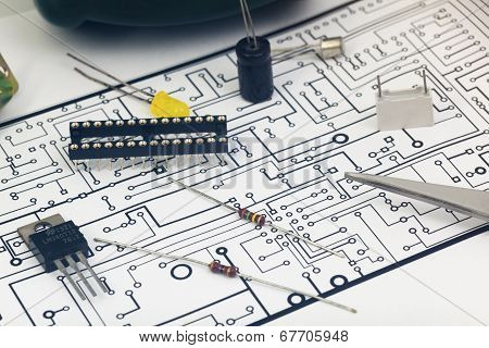 Group Of Electronic Components
