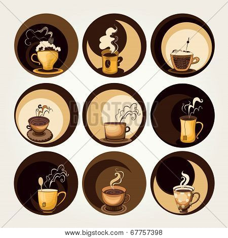 Coffee and tea symbols