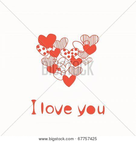 Red love hearts