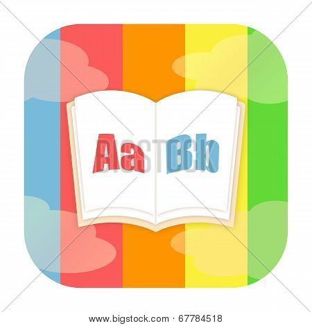 ABC book, encyclopedia or dictionary icon