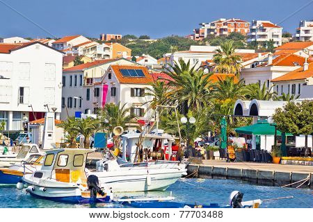 Mediterranean Town Of Novalja Waterfront View