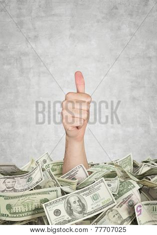 Hand  Shows Thumb Up