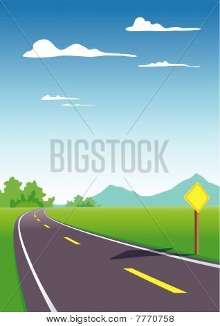 Paisagem com estrada