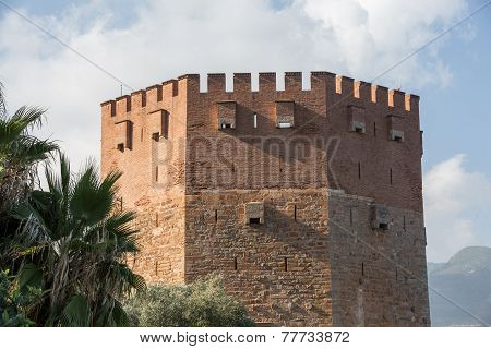 Kizil Kule or Red Tower in Alanya Antalya Turkey