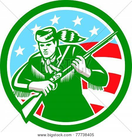 American Frontiersman Daniel Boone Circle Retro