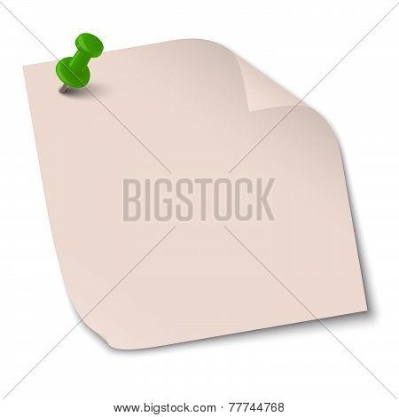 Colored Note With Pin Needle