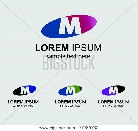 Letter M alphabet logo vector letter M icon