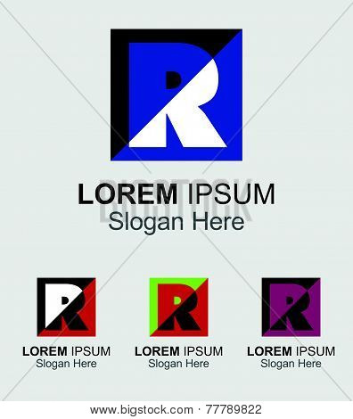 Letter R logo design sample icon
