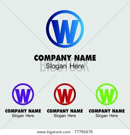 Letter W logo design template letter W icon