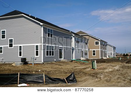 New Suburban Tract Homes in Plainfield, Illinois