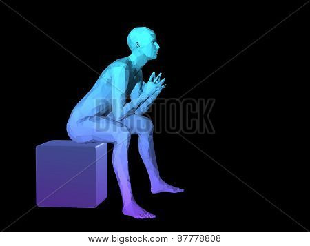 Abstract Man Body