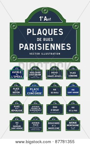 Paris street signs