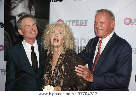LOS ANGELES - JUL 11:  Allan Glaser, Connie Stevens, Tab Hunter at the 