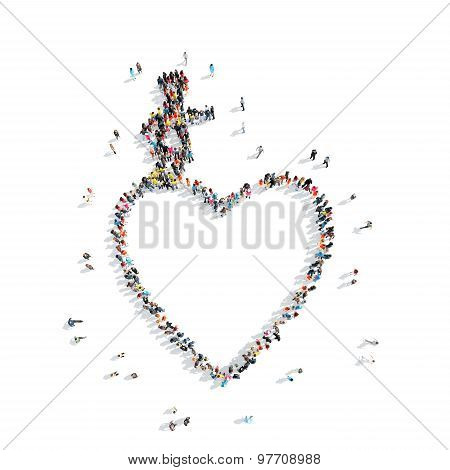 people in the shape of heart .