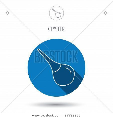 Medical clyster icon. Enema sign.