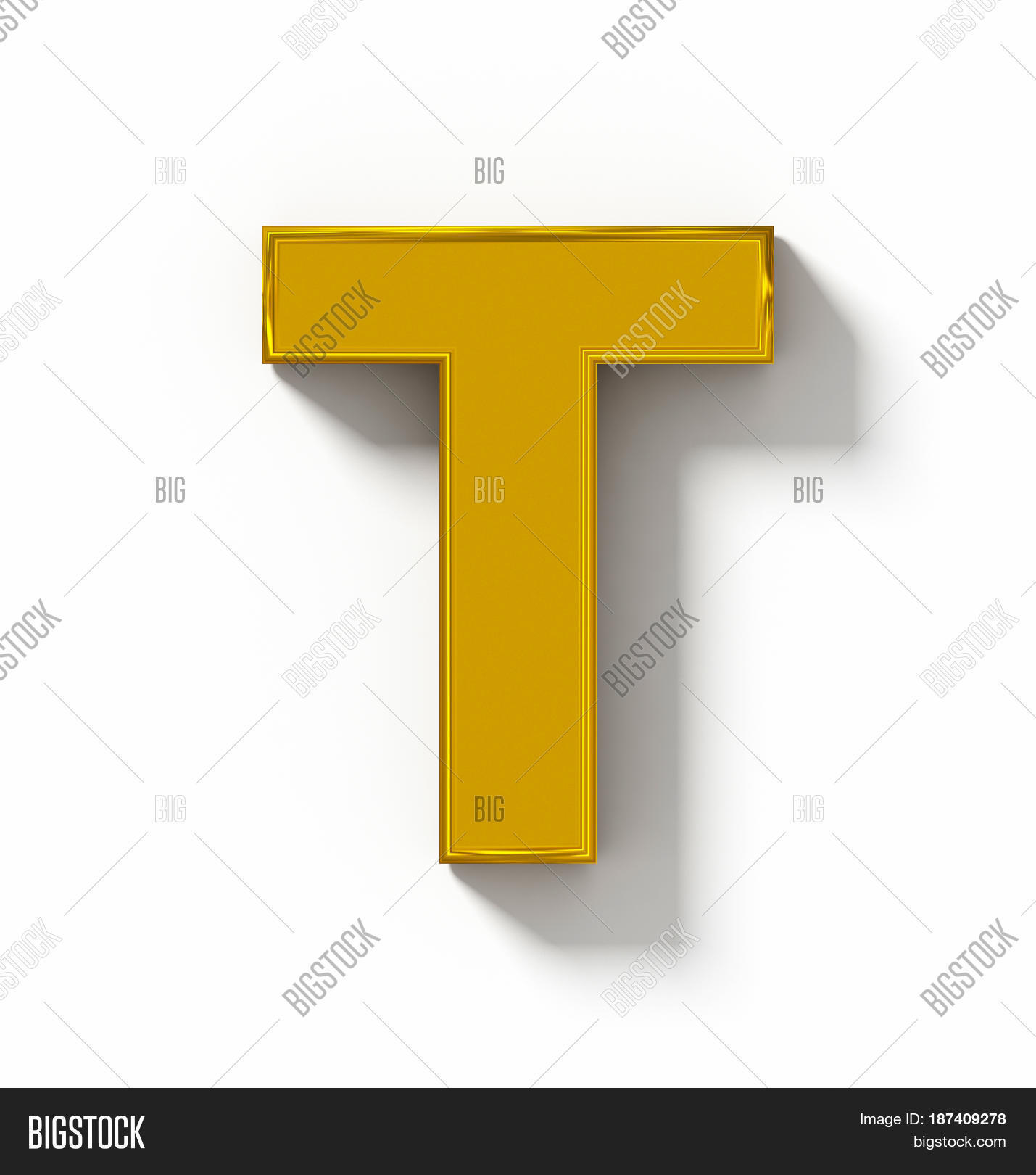 Letter T 3D Golden Image & Photo (Free Trial) | Bigstock