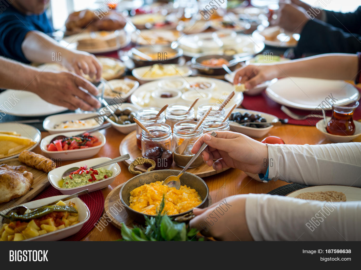 Family Food Table Image Photo Free Trial Bigstock