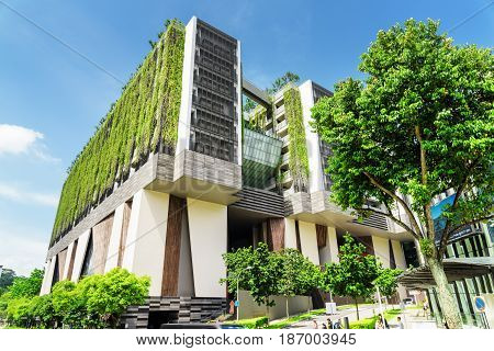Scenic View Of The School Of The Arts (sota) In Singapore