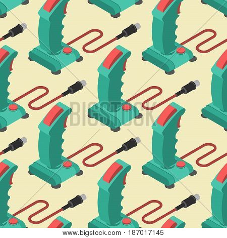 Retro Joystick Steering Pattern. Old Gamepad Wheel For Video Game Texturr. Game Controller 8 Bit Bac