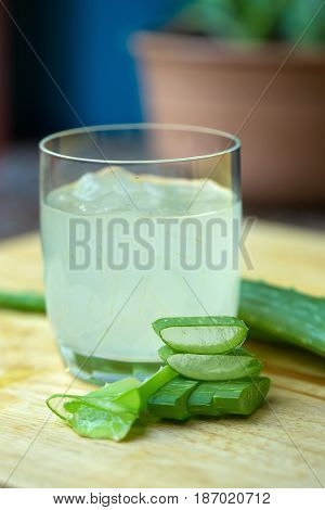 Aloe Vera Gel Almost Use In Food Medicine And Beauty Industry.