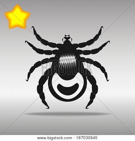 mites  black Icon button logo symbol concept high quality on the gray background