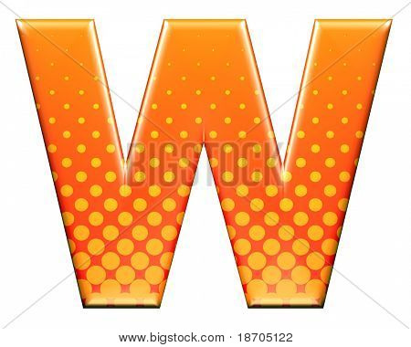 lettre 3d demi-teinte