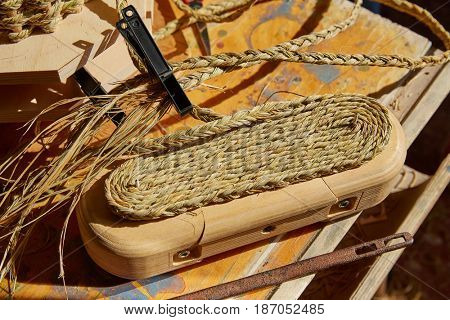 Esparto halfah grass used for crafts as cords basketry and espadrilles