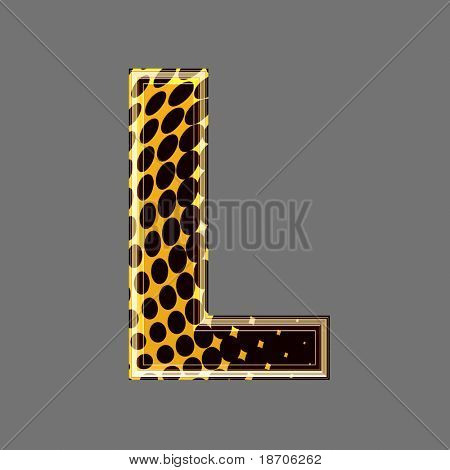 lettre 3d demi-teinte