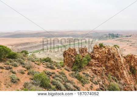 Yellow Mountains And Beautiful Panoramic View