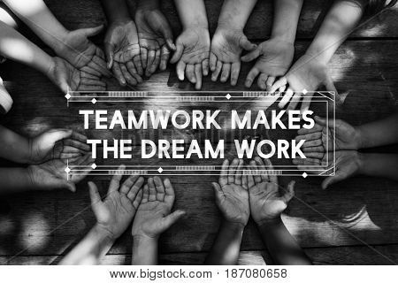 Diversity hands community together friendship 