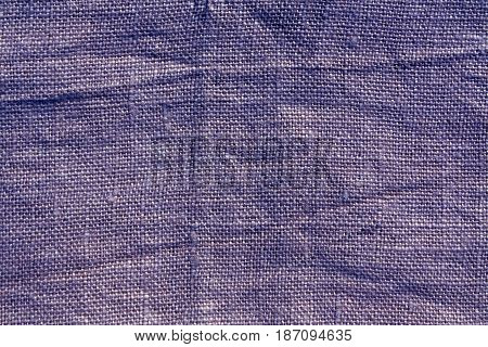 Blue Hessian Sack Cloth Texture.