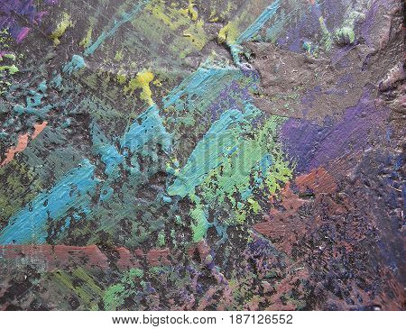 Abstract oil paint texture on canvas. . Oil texture, creative backdrop with artistic brush strokes. Illustration for your design.