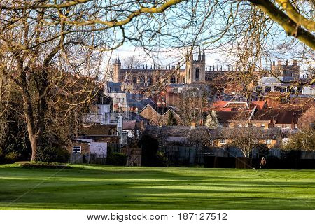 Outside Landscape Of Medieval Windsor Castle