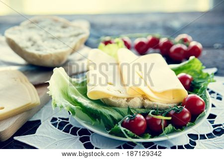 Tomato And Cheese Sandwich