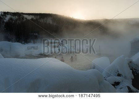 Chena Hot Spring In The Winter, Alaska