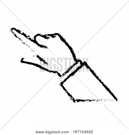 business man finger hand pointing image sketch vector illustration