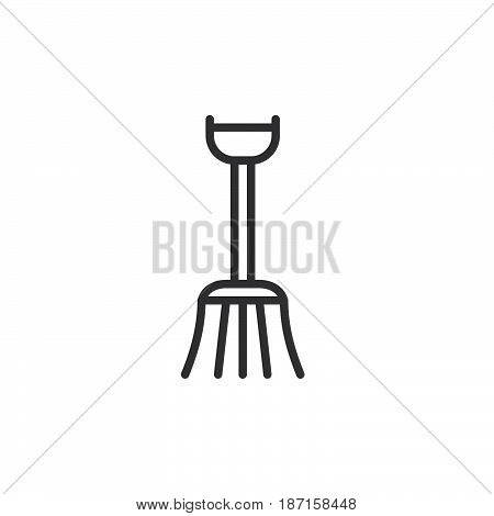 Hayfork line icon outline vector sign linear style pictogram isolated on white. Symbol logo illustration. Editable stroke. Pixel perfect