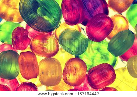 colorful background of bright candy. Abstract background of sugar candies