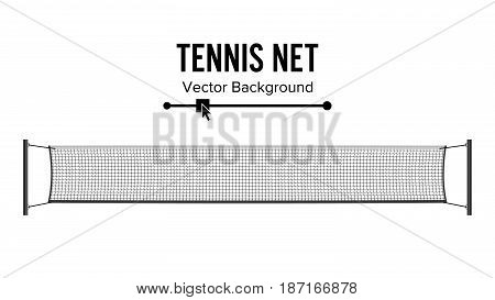 Tennis Net. Realistic Net Used In The Sport Game Of Tennis.