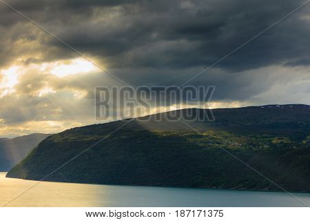 Landscape Near Utvik On The Nordfjord Norway
