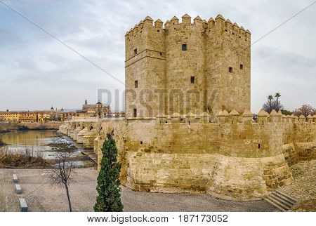 The Calahorra Tower (Spanish: Torre de la Calahorra) and Roman bridge Cordoba Spain