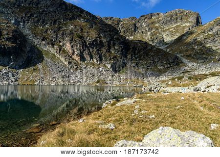 Landscape of Elenski lakes and Malyovitsa peak, Rila Mountain, Bulgaria