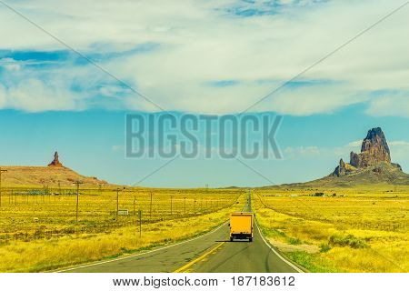 A road leading to Monument Valley Kayenta Arizona