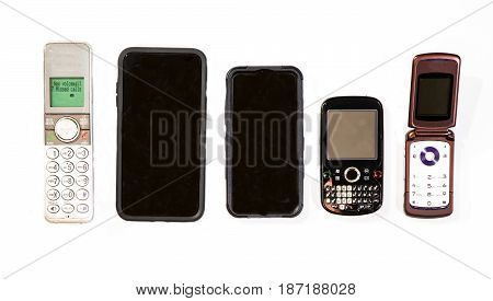 Evolution of the wireless phone old to new